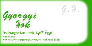 gyorgyi hok business card